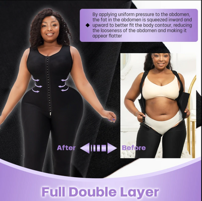 Post surgery stage 2 3 faja shapewear knee length