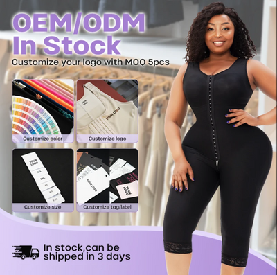 Post surgery stage 2 3 faja shapewear knee length